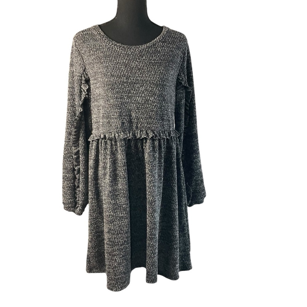 Anthropologie RO + DE Stella Long Sleeve Ruffled Sweater Knit Dress Size Medium